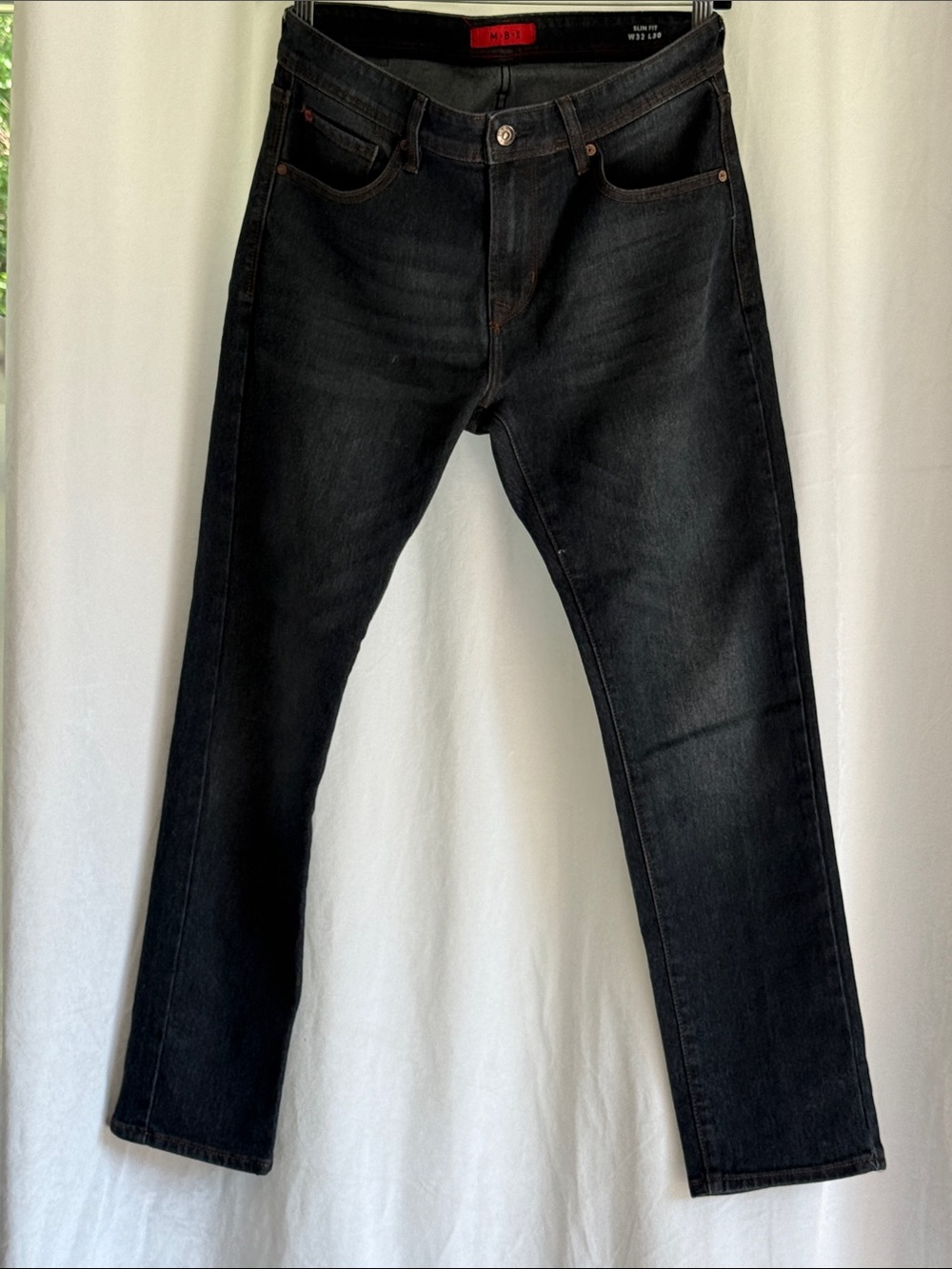 MBX Slim Straight Men's Jeans in Dark Washed Denim